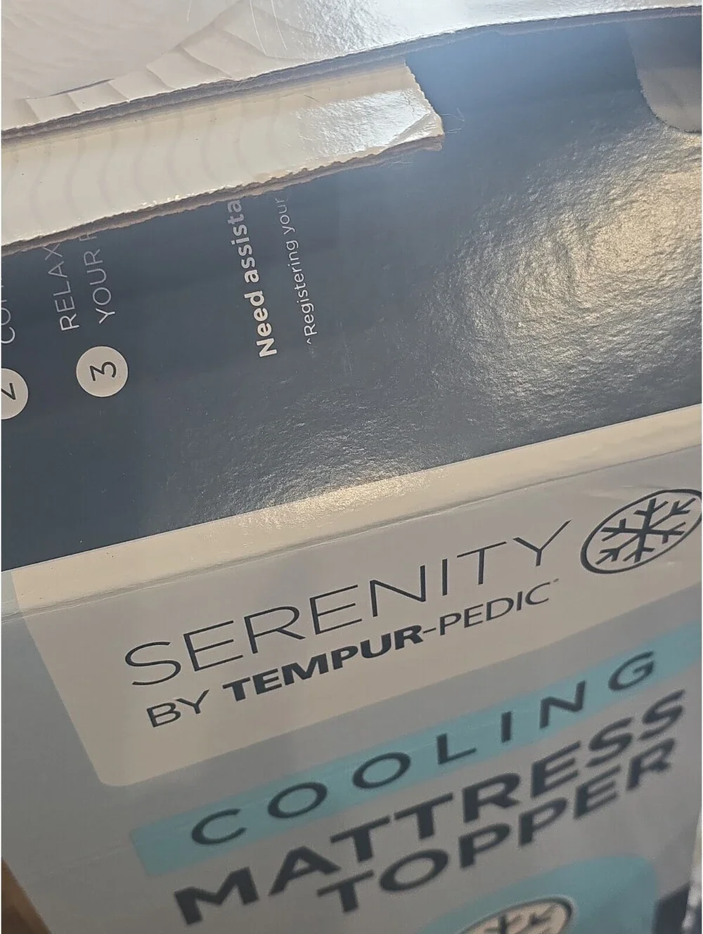 Serenity Tempur-Pedic Cooling Memory Foam Mattress Topper Queen